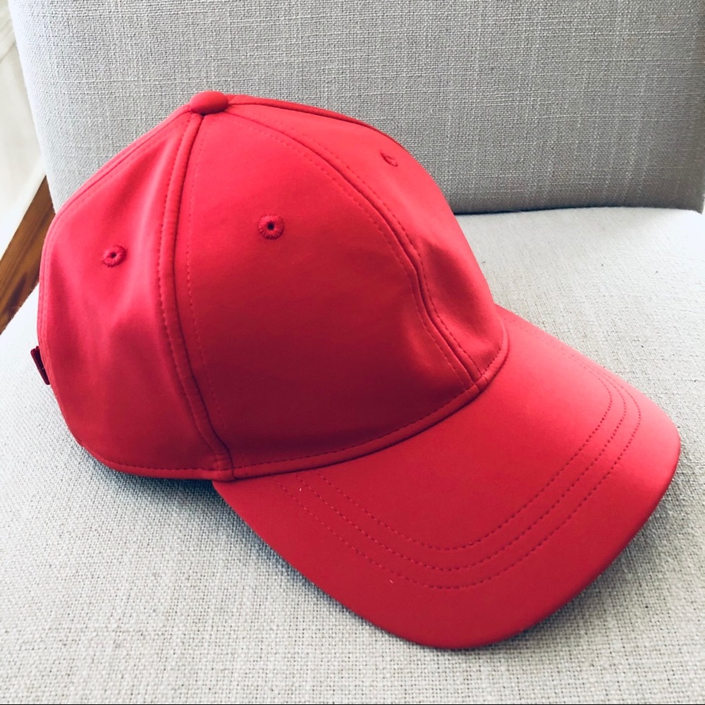 New Lululemon Nylon Blend Baseball Hat Active Red